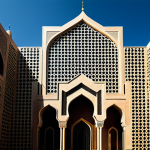 디자인 공모전 전략 - Modern Architecture**

"A stunning photograph of contemporary Islamic architecture, showcasing intri...