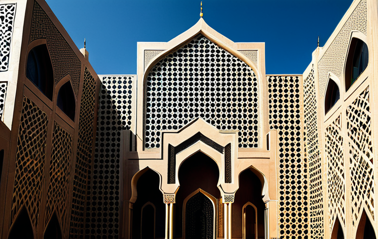 디자인 공모전 전략 - Modern Architecture**
"A stunning photograph of contemporary Islamic architecture, showcasing intri...